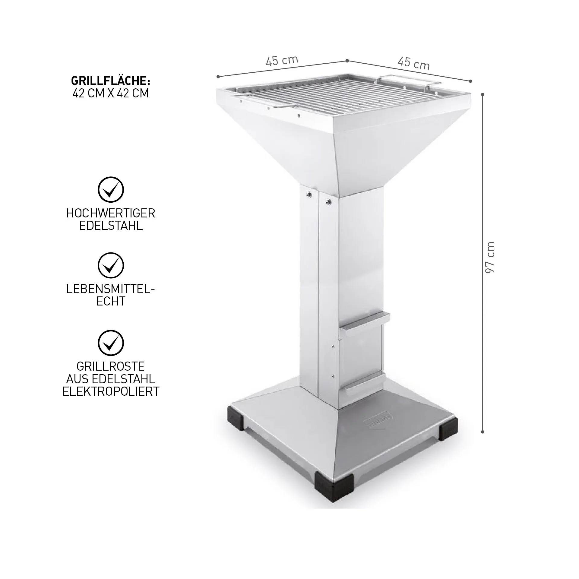 THÜROS T3 XL Stainless Steel Barbecue